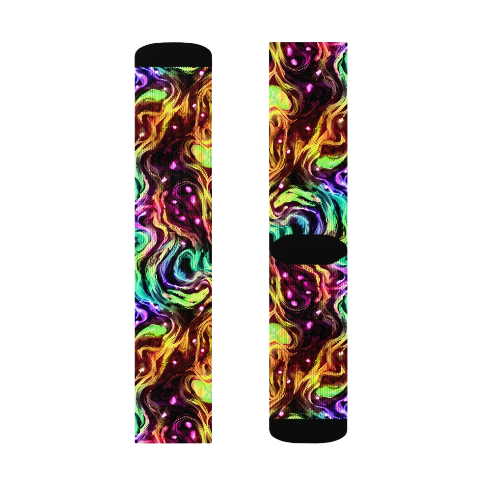 Neon Cauldron on Socks — Right Sock