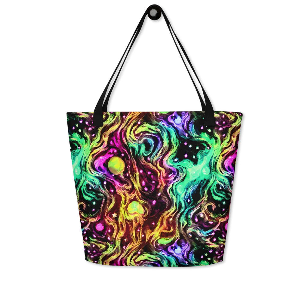 Neon Cauldron on Large Tote Bag W/ Pocket — Front