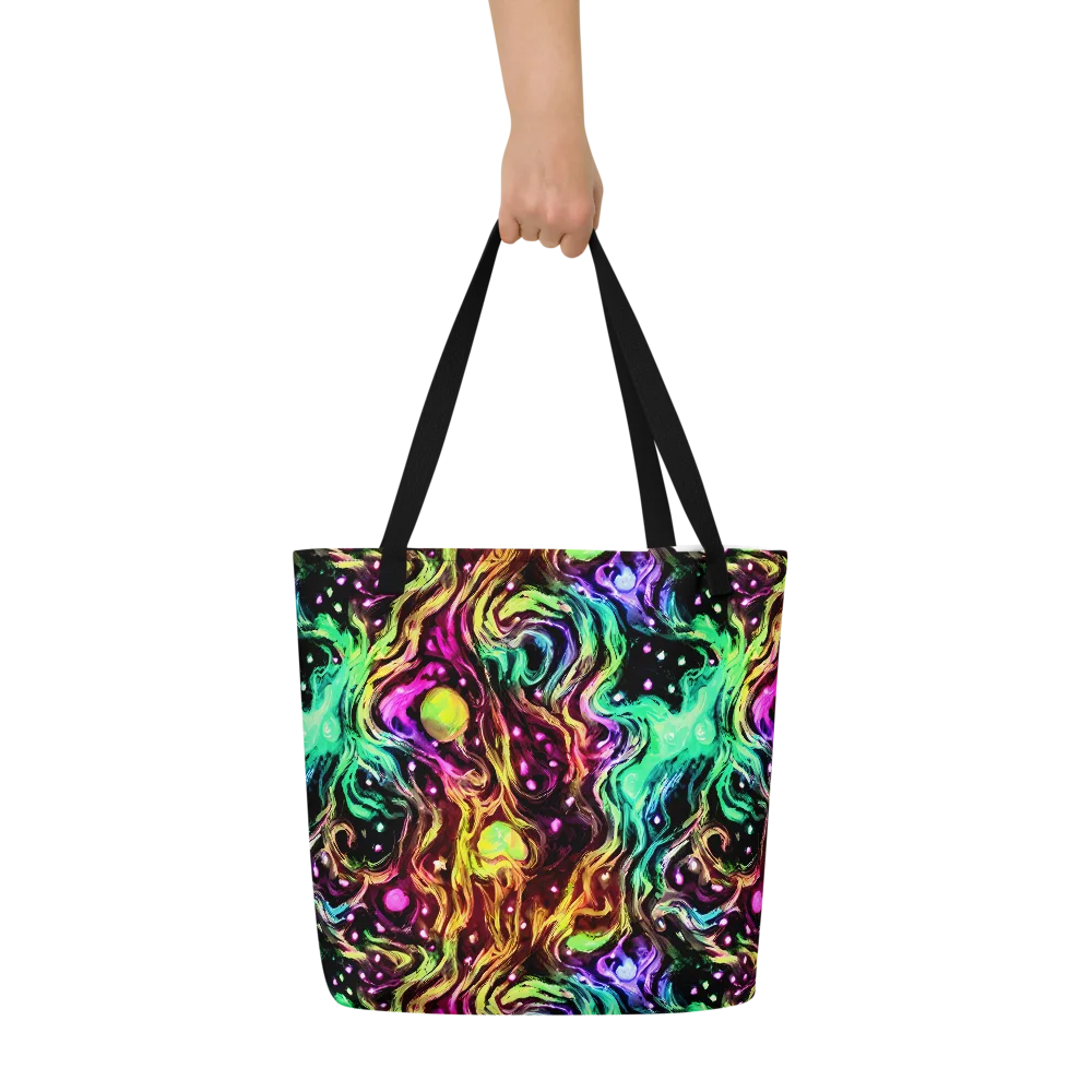 Neon Cauldron on Large Tote Bag W/ Pocket — Front