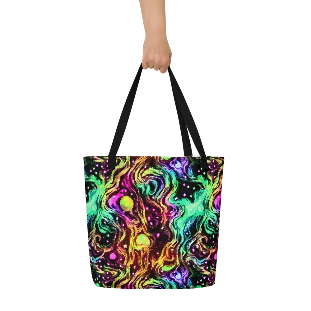 Neon Cauldron on Large Tote Bag W/ Pocket — Front