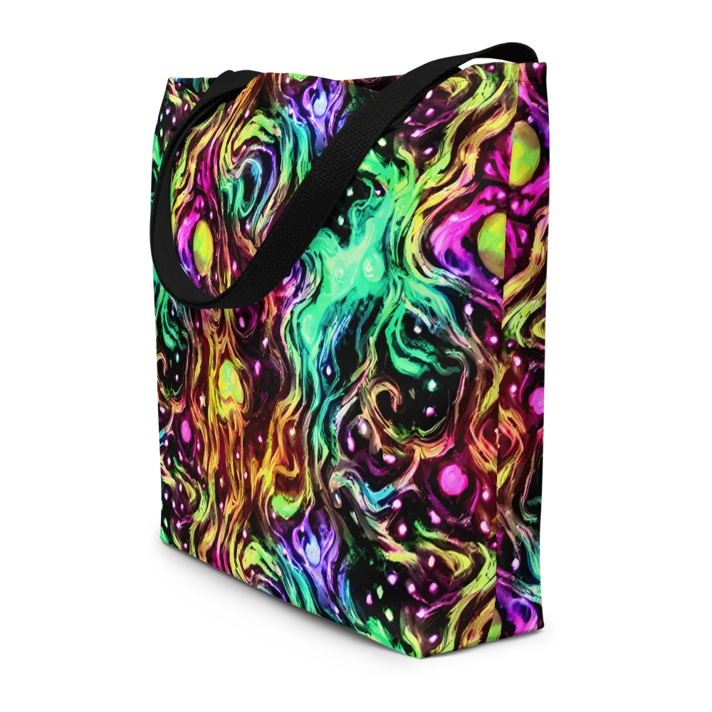Neon Cauldron on Large Tote Bag W/ Pocket — Front