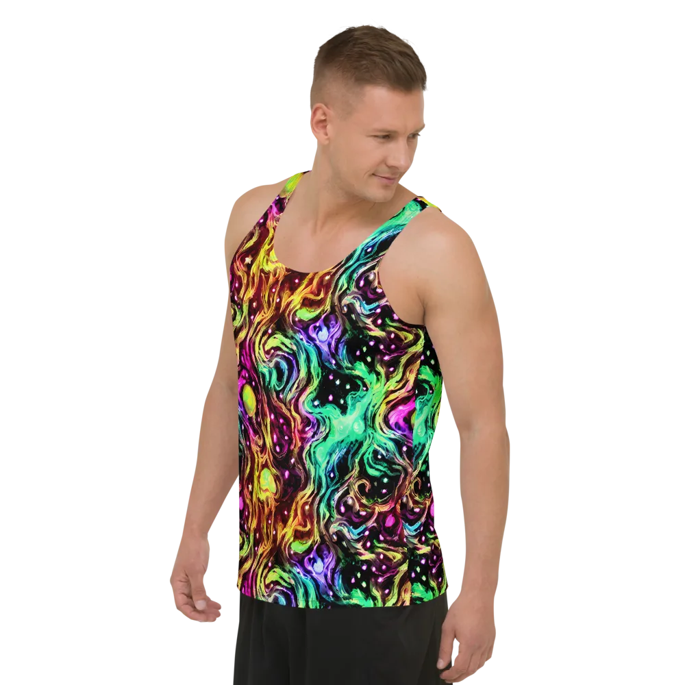 Neon Cauldron on Men's Tank Top — Left Front