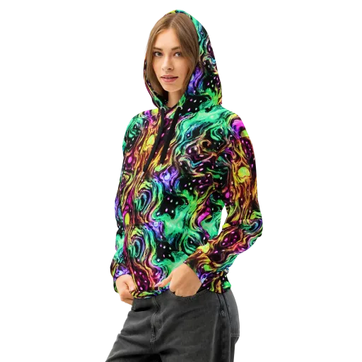 Neon Cauldron on a Cotton Hoodie