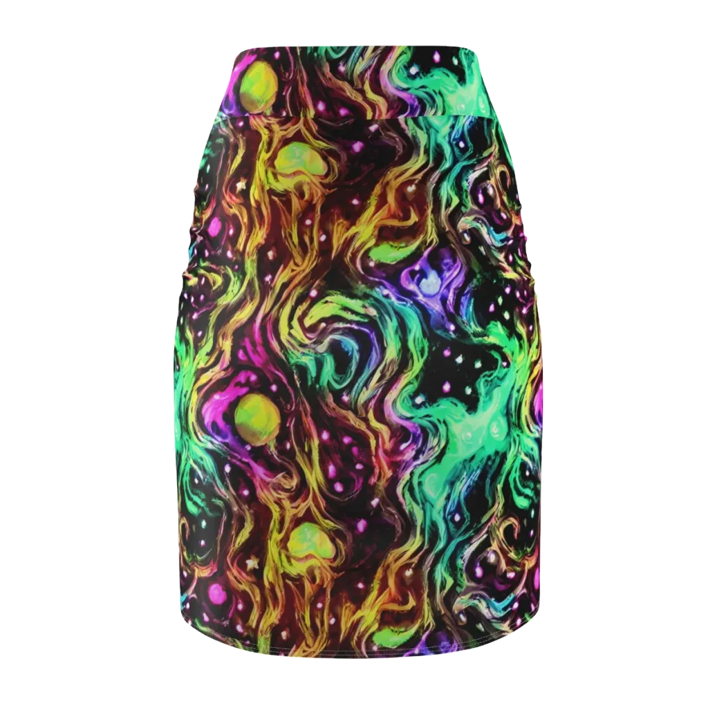 Neon Cauldron on Pencil Skirt — Back