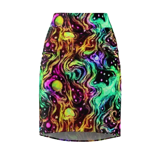 Neon Cauldron on a Pencil Skirt