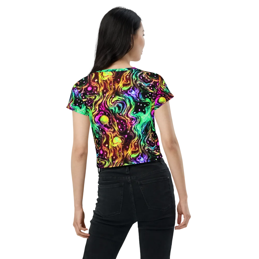 Neon Cauldron on Crop Tee — Back