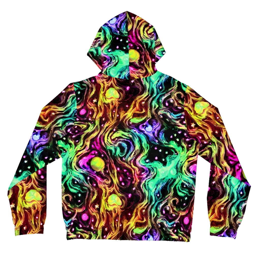 Neon Cauldron on Women's Full-Zip Hoodie — Back