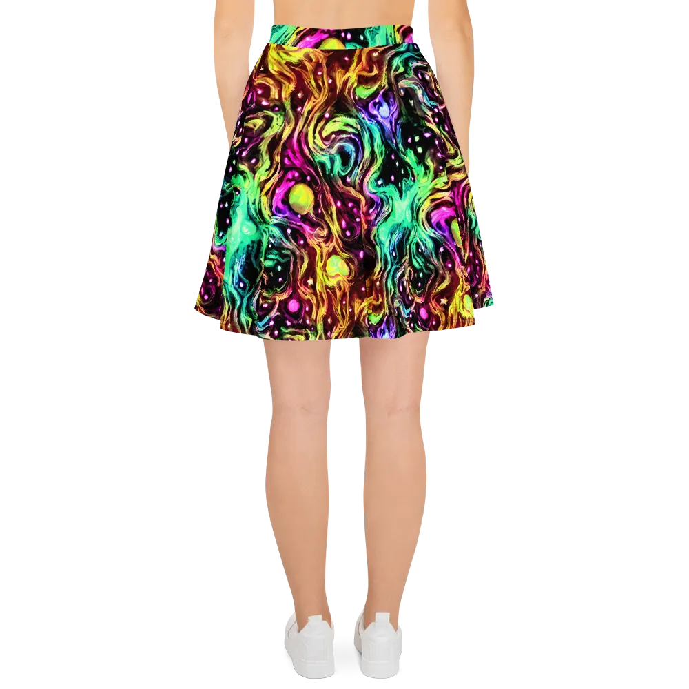 Neon Cauldron on Skater Skirt — Back