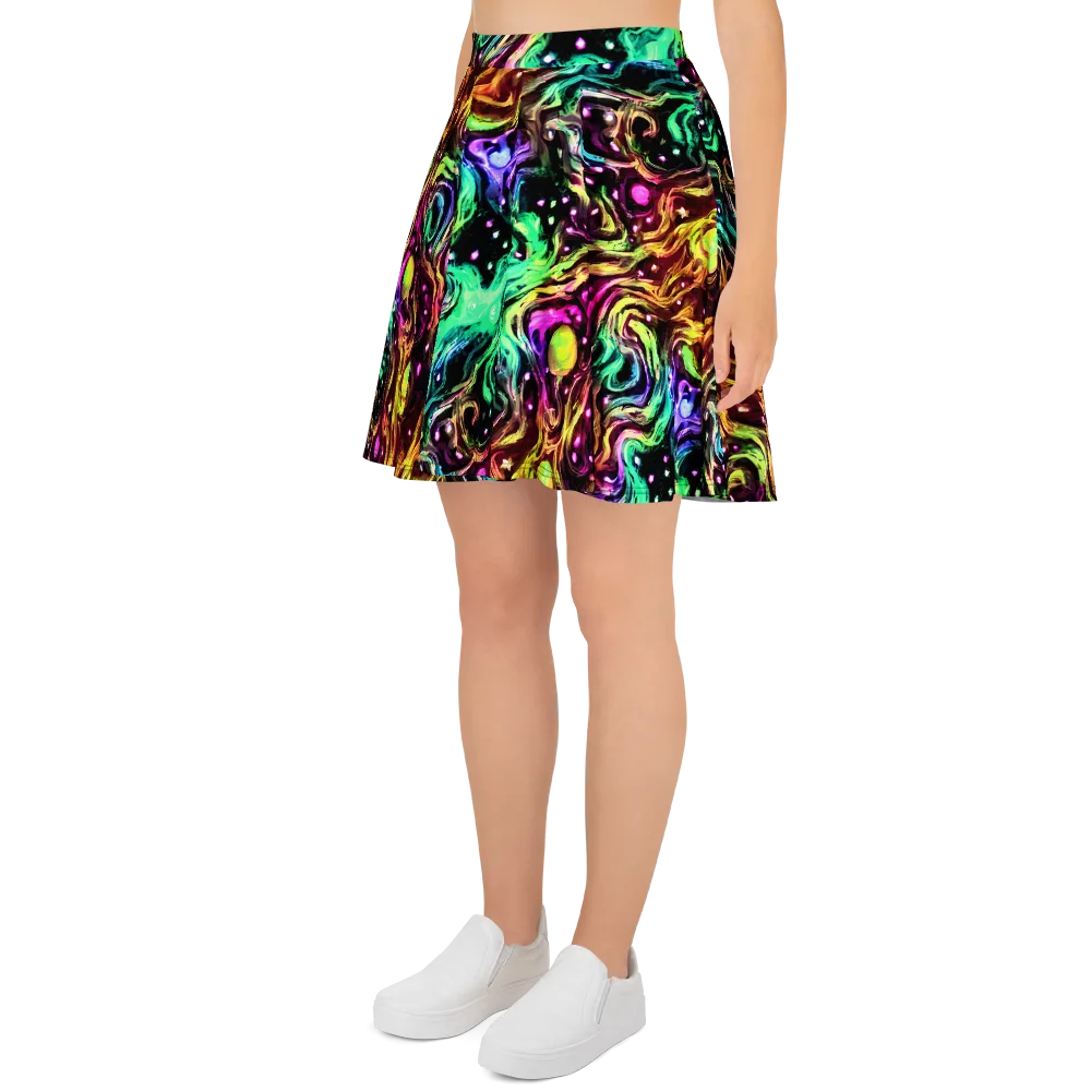 Neon Cauldron on Skater Skirt — Left