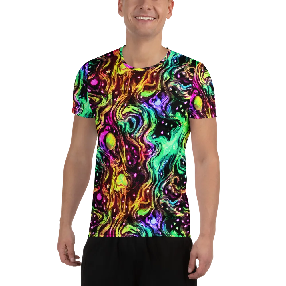 Neon Cauldron on Men's Athletic T-Shirt — Front