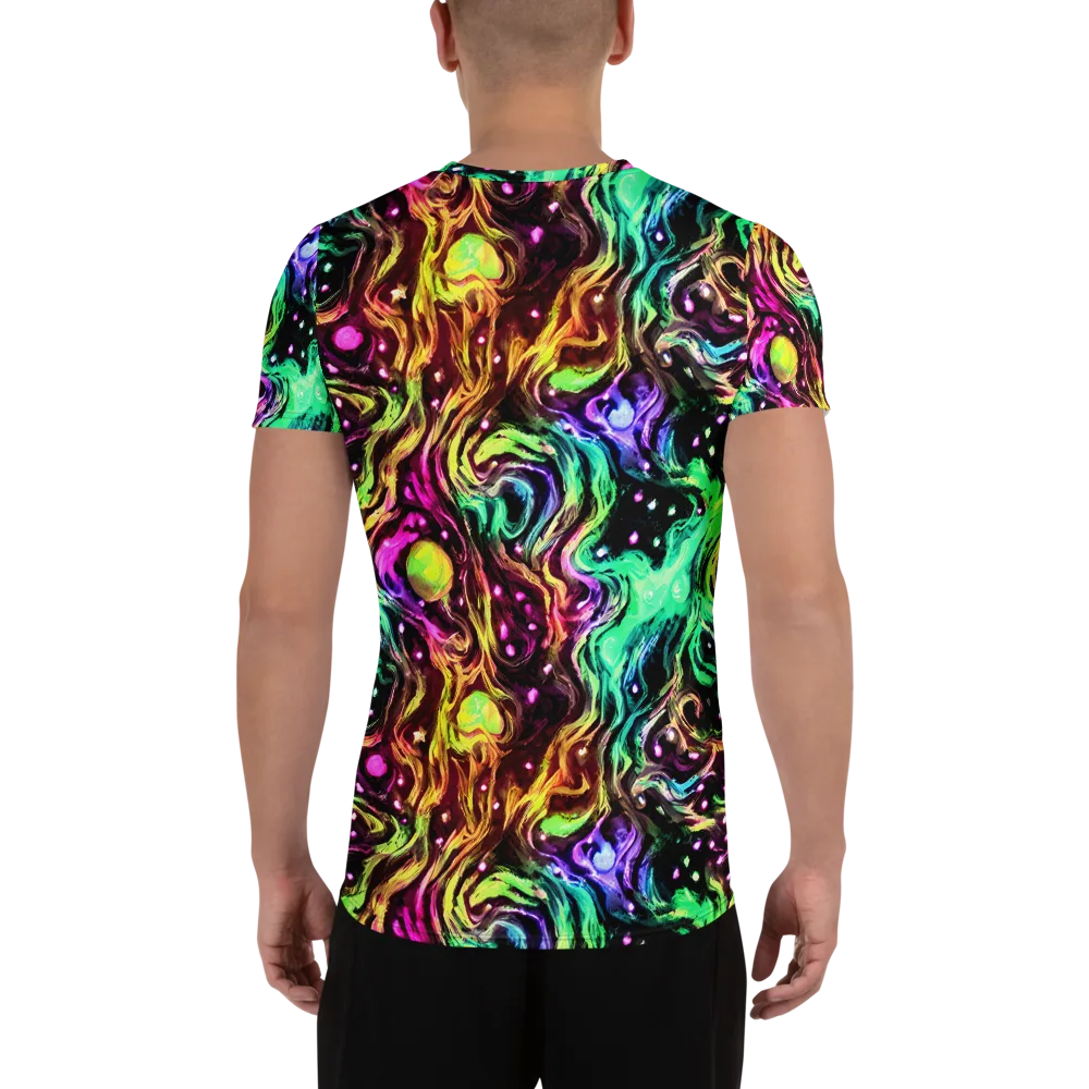 Neon Cauldron on Men's Athletic T-Shirt — Back