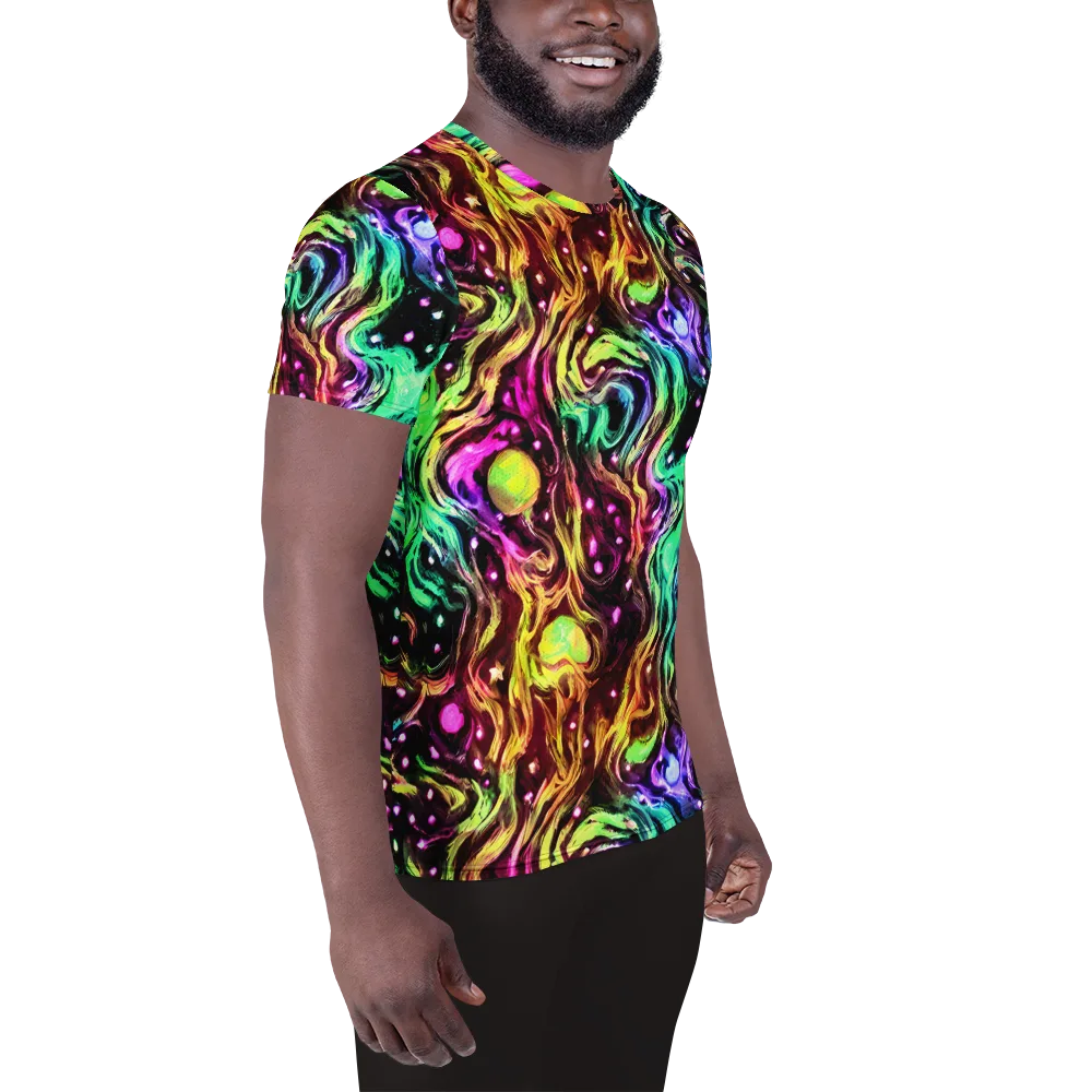 Neon Cauldron on Men's Athletic T-Shirt — Right