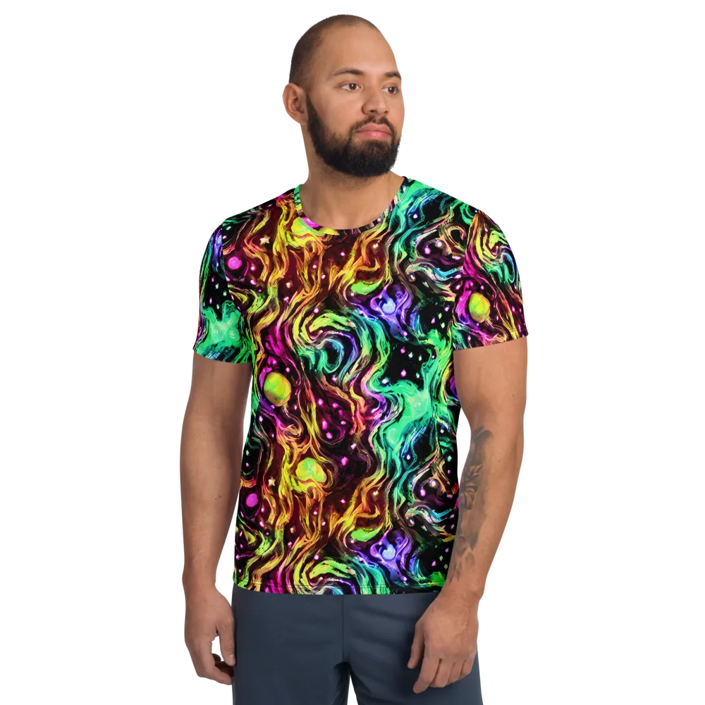 Neon Cauldron on Men's Athletic T-Shirt — Front