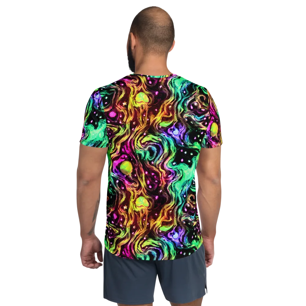 Neon Cauldron on Men's Athletic T-Shirt — Back