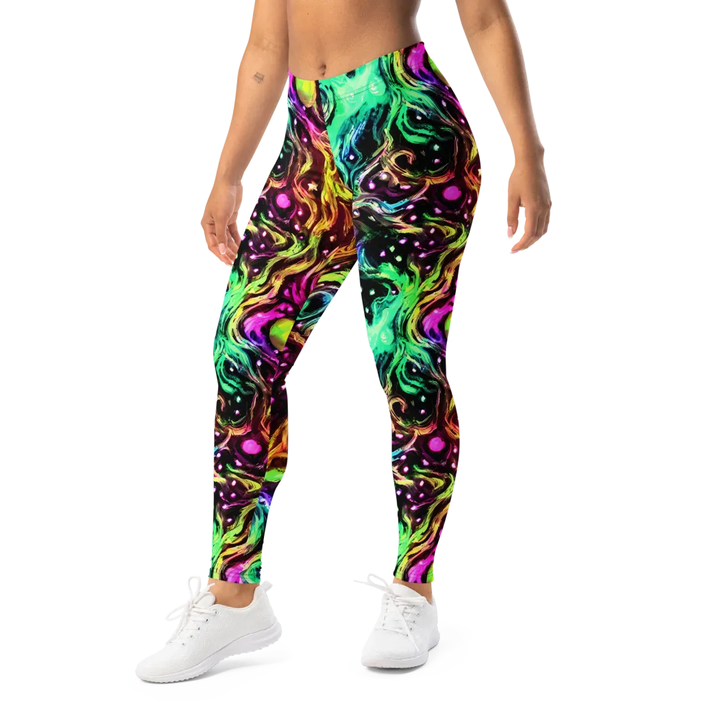 Neon Cauldron on Leggings — Left Front