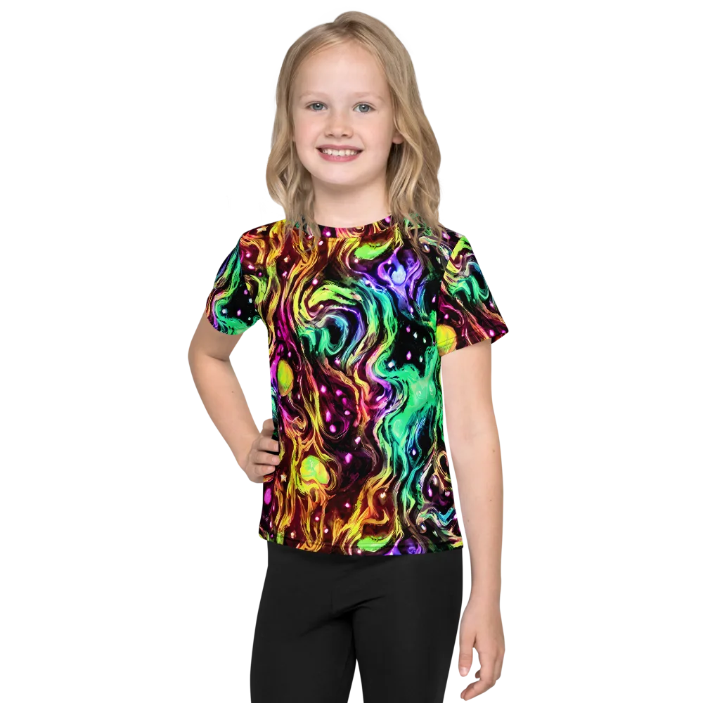 Neon Cauldron on Kids Crew Neck T-Shirt — Front