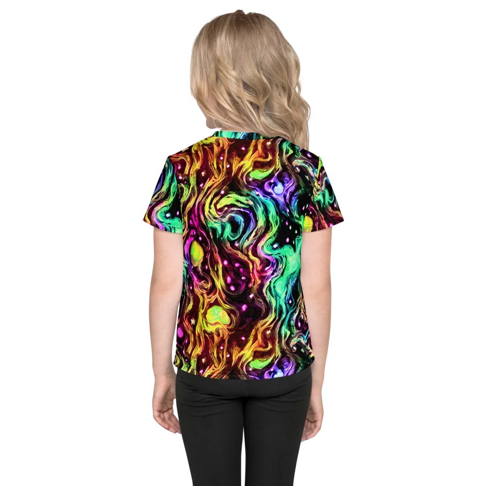 Neon Cauldron on Kids Crew Neck T-Shirt — Back