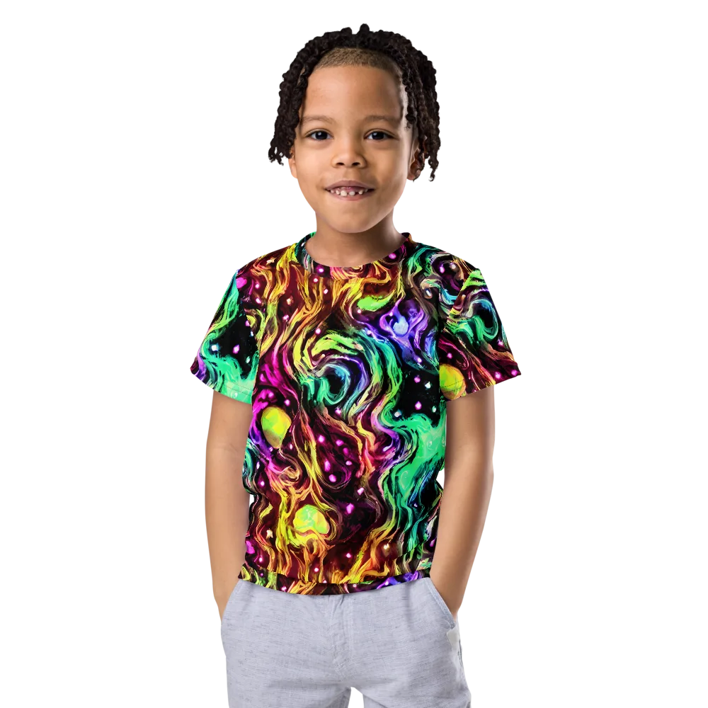 Neon Cauldron on Kids Crew Neck T-Shirt — Front