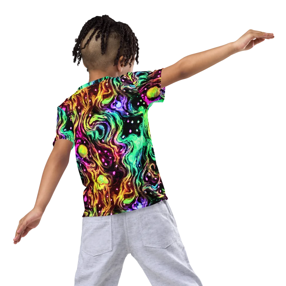 Neon Cauldron on Kids Crew Neck T-Shirt — Back