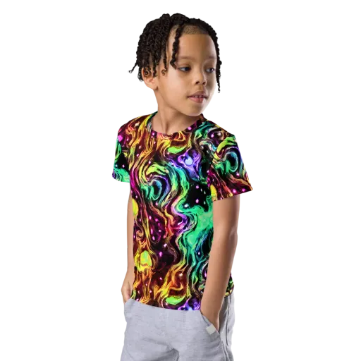 Neon Cauldron on a Kids Crew Neck T-Shirt