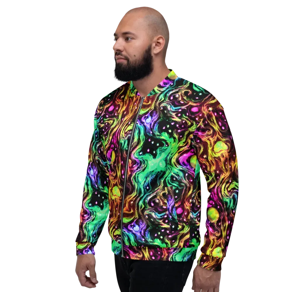 Neon Cauldron on Bomber Jacket — Left