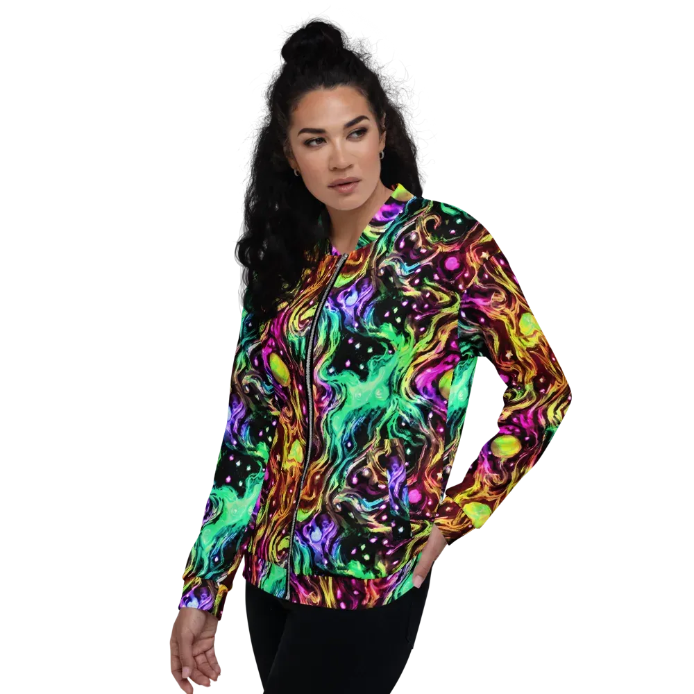 Neon Cauldron on Bomber Jacket — Left
