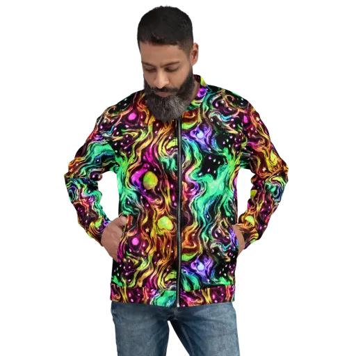Neon Cauldron on a Bomber Jacket
