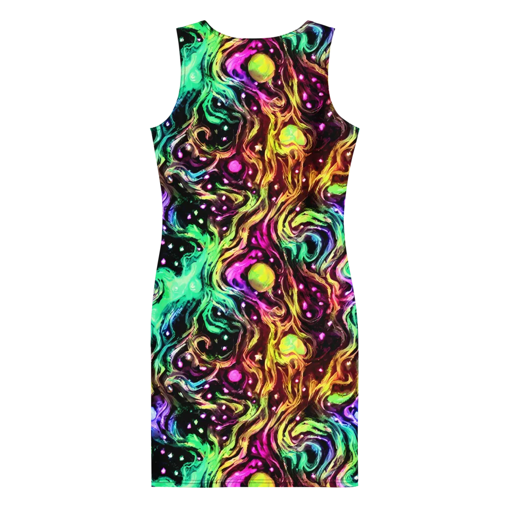 Neon Cauldron on Bodycon Dress — Back