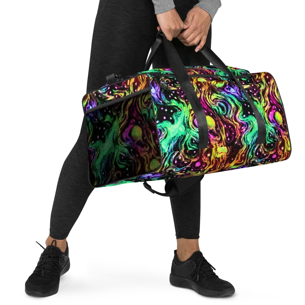 Neon Cauldron on Duffle Bag — Right Front