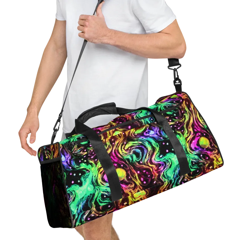 Neon Cauldron on Duffle Bag — Right Front