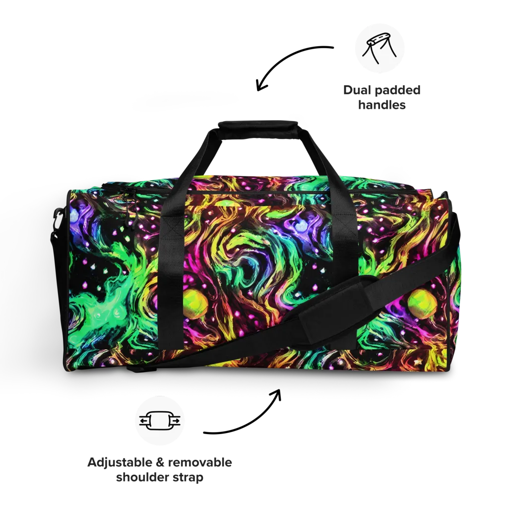 Neon Cauldron on Duffle Bag — Front