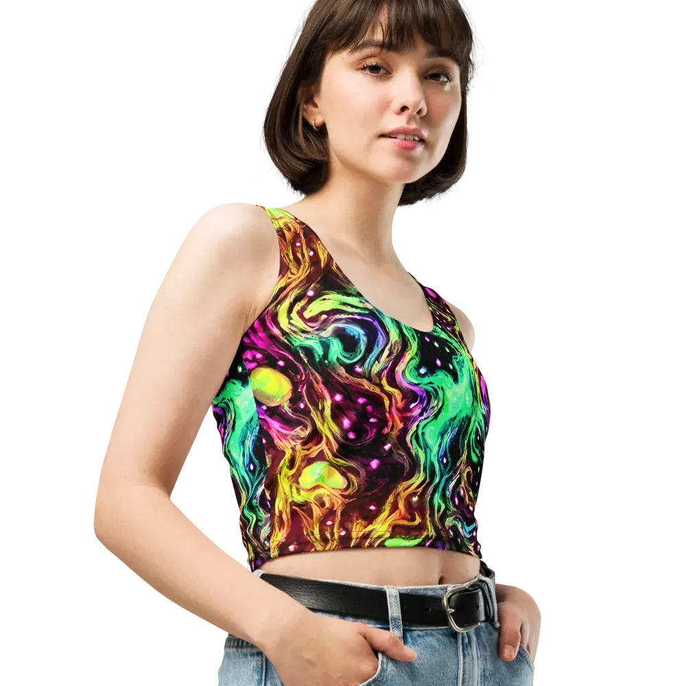 Neon Cauldron on Crop Top — Right Front