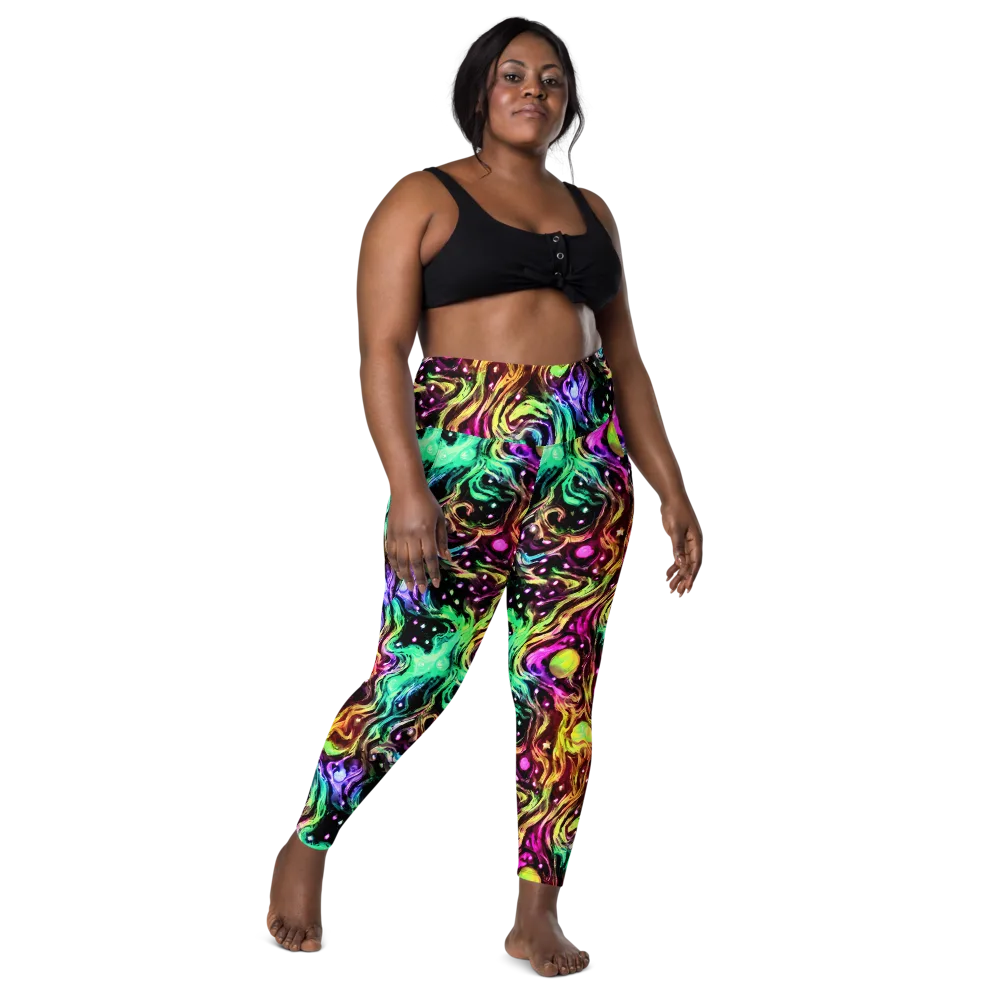 Neon Cauldron on Leggings with Pockets — Front