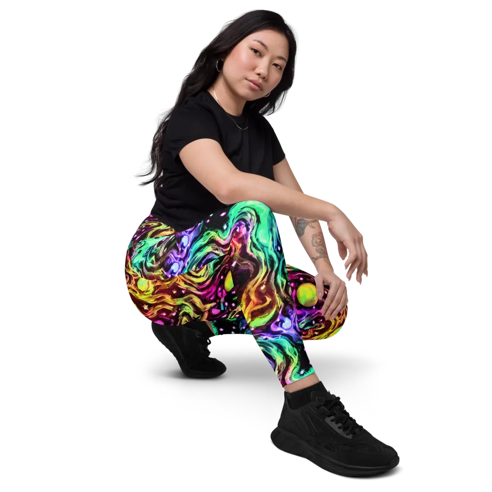 Neon Cauldron on Leggings with Pockets — Right Front