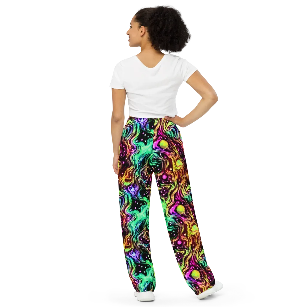 Neon Cauldron on Wide-Leg Pants — Back