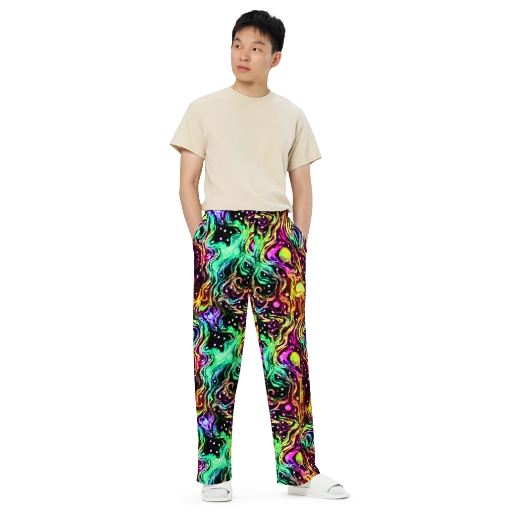 Neon Cauldron on Wide-Leg Pants — Front