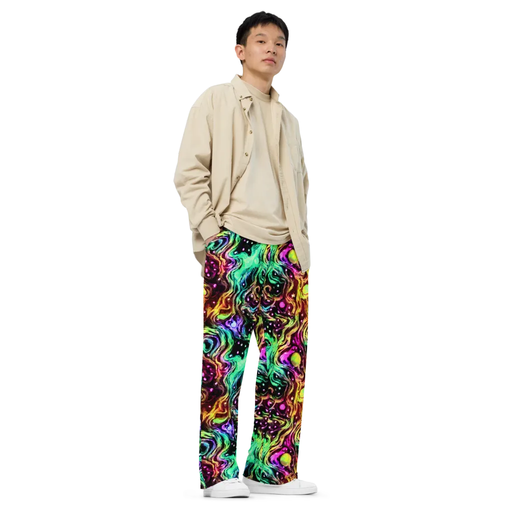 Neon Cauldron on Wide-Leg Pants — Right Front