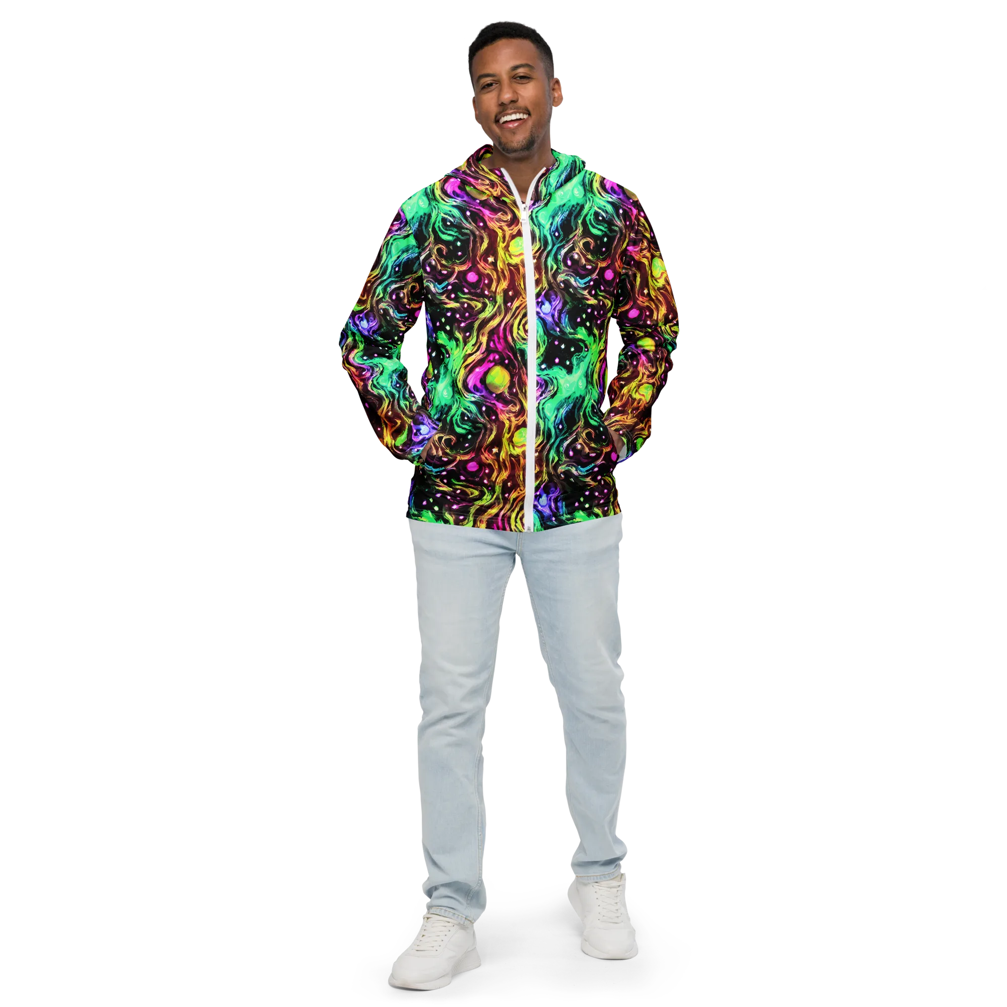 Neon Cauldron on Men's Windbreaker — Front