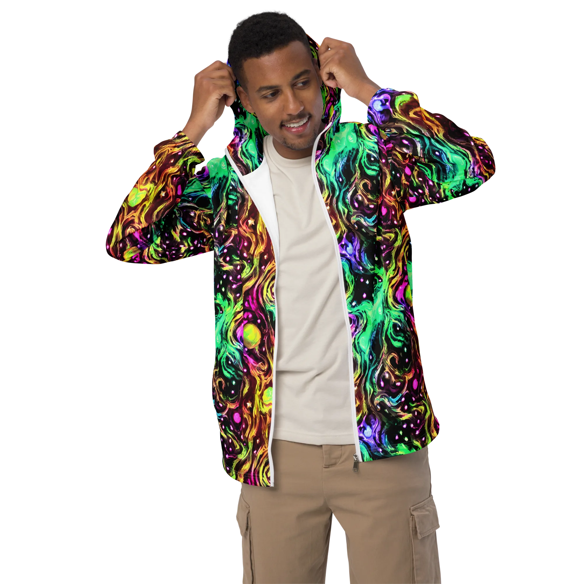 Neon Cauldron on Men's Windbreaker — Front