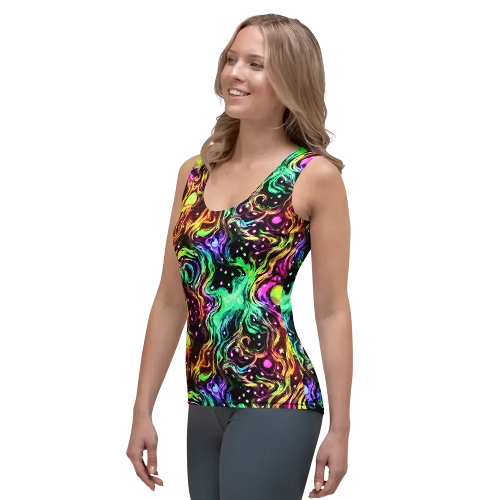 Neon Cauldron on Women's Tank Top — Left Front