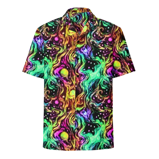Neon Cauldron on a Button Shirt