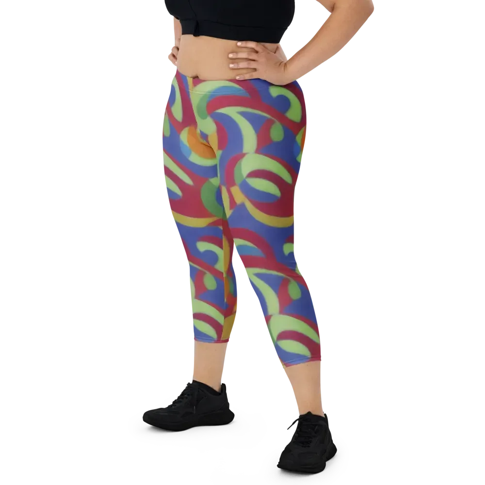 Chromatic Carousel on Capri Leggings — Front