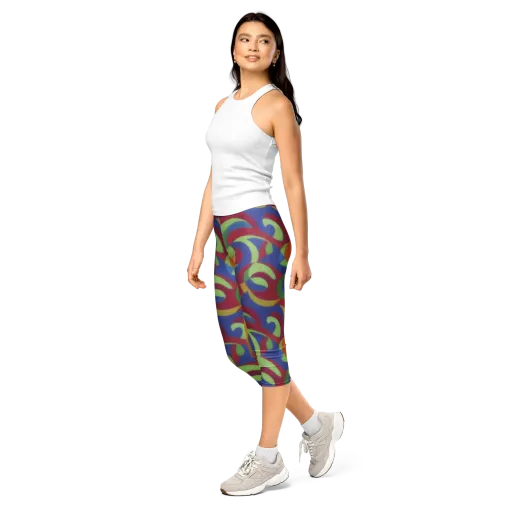Chromatic Carousel on a Capri Leggings