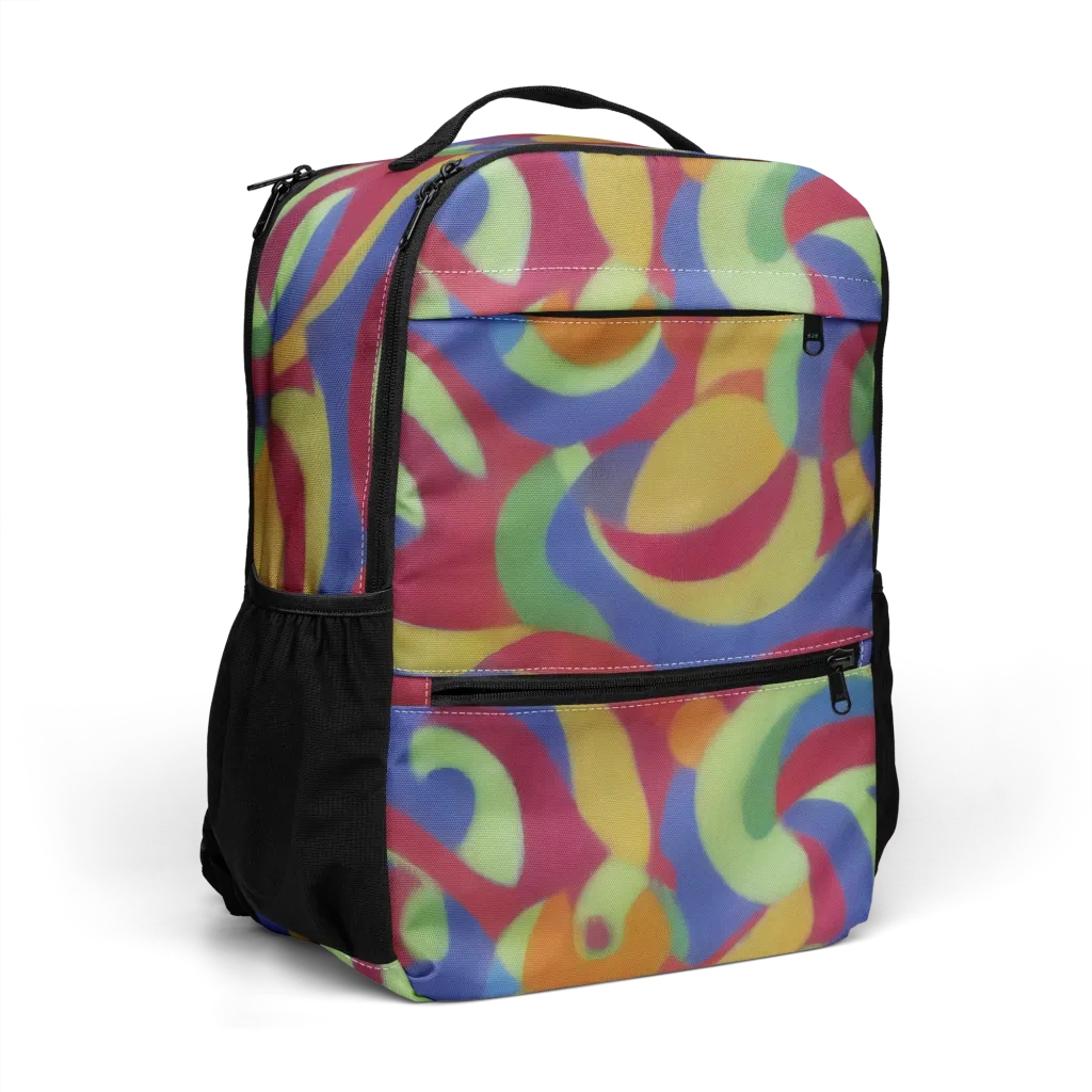 Chromatic Carousel on Utility Backpack — Right Front