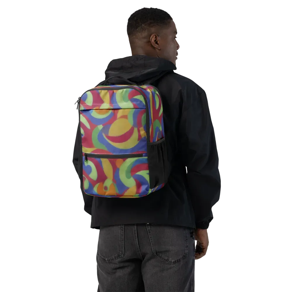 Chromatic Carousel on Utility Backpack — Back