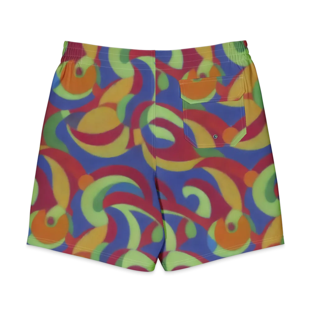 Chromatic Carousel on Men's Board Shorts — Back