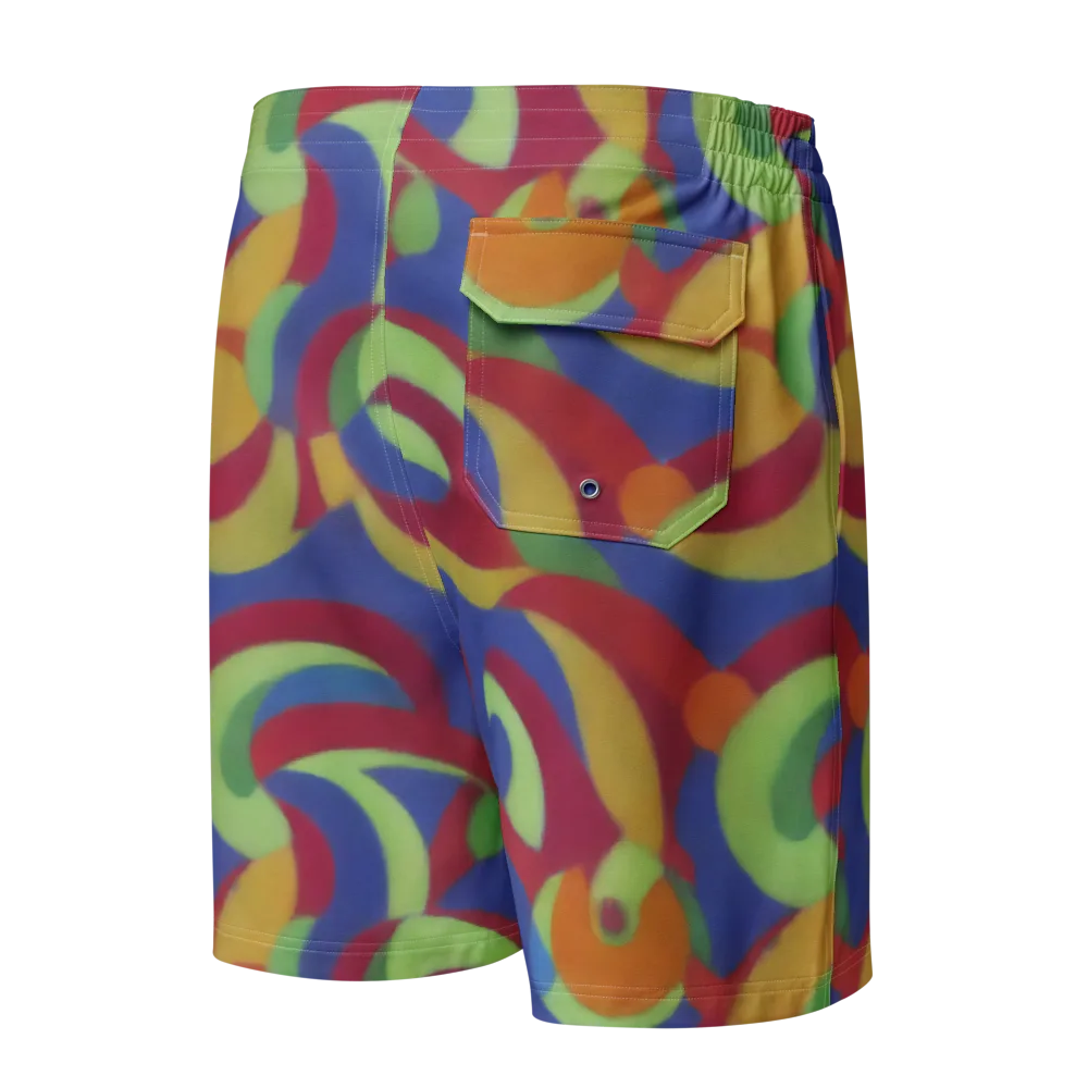 Chromatic Carousel on Men's Board Shorts — Back