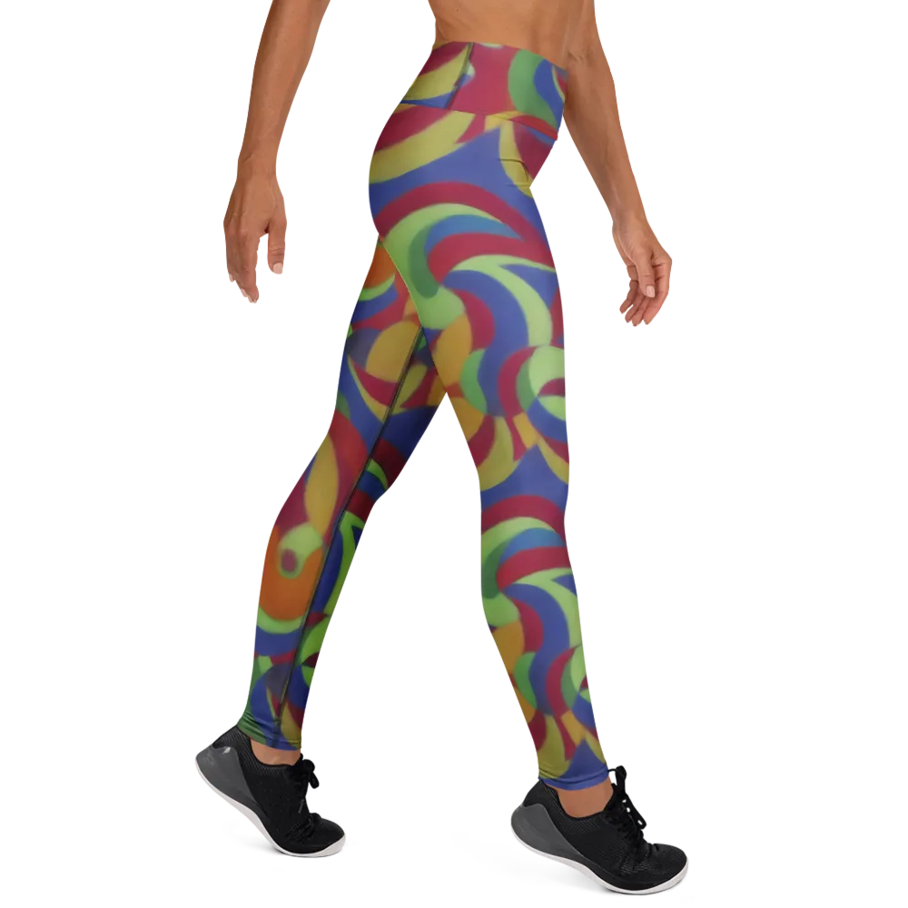 Chromatic Carousel on Yoga Leggings — Right