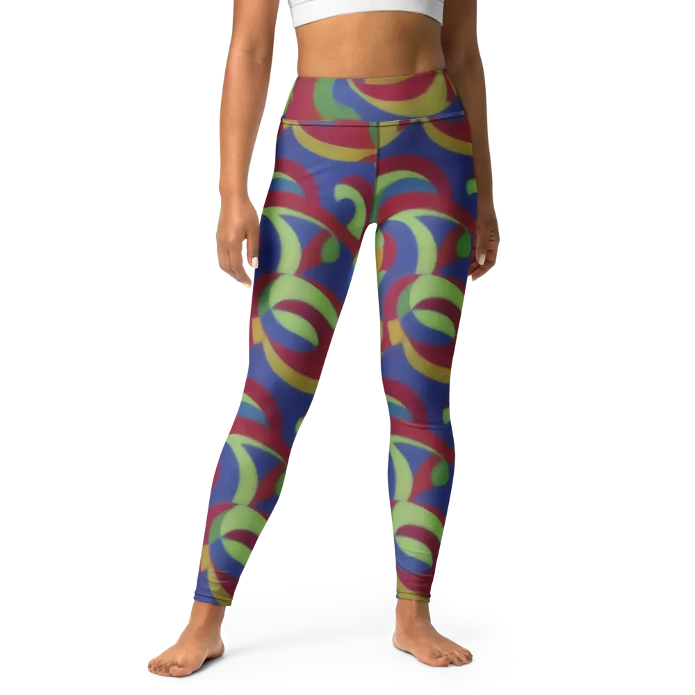 Chromatic Carousel on Yoga Leggings — Front