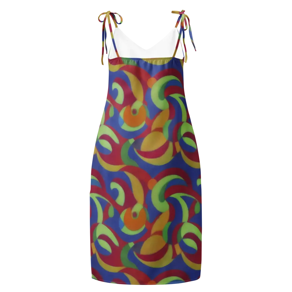 Chromatic Carousel on Slip Dress — Back